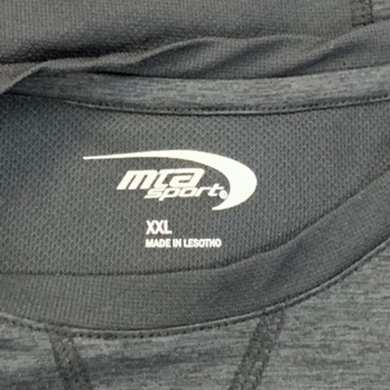 MTA Sport Mens XXL Polyester Long Sleeve Athletic Crew Neck Tee Shirt