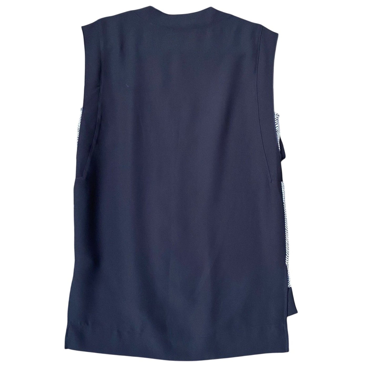 Banana Republic Womens Medium 100% Polyester V Patterned Sleeveless Tunic Blouse