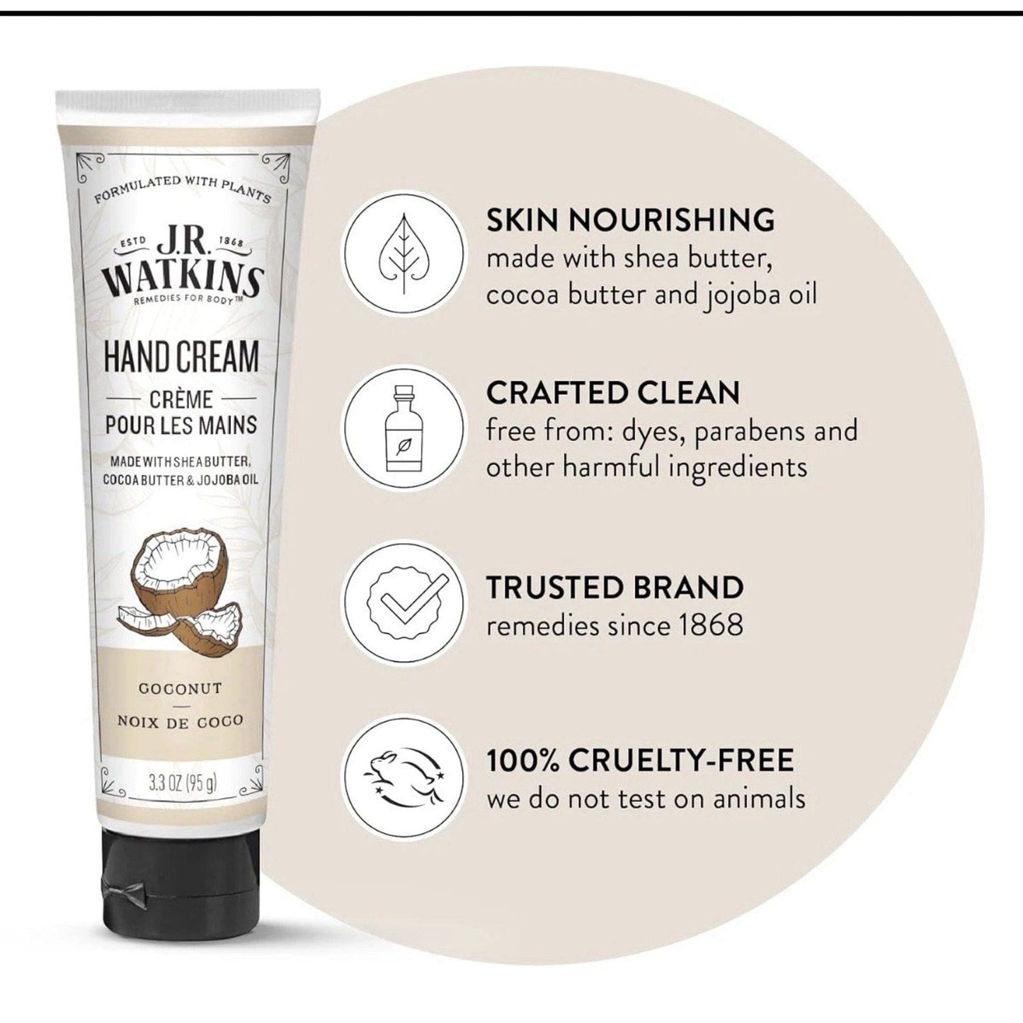 10 Natural Moisturizing Hand Cream, Hydrating Hand Moisturizer with Shea Butter
