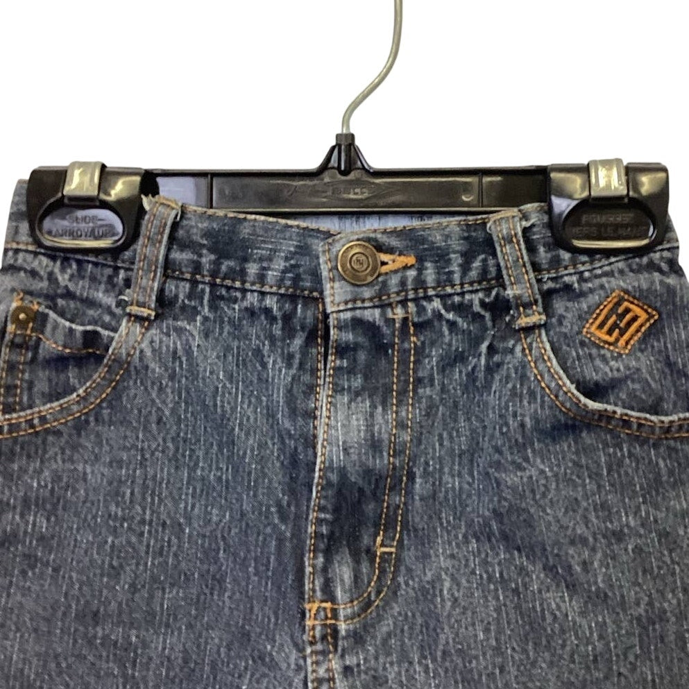 ENYCE by Sean Combs Boys 4 100% Cotton Long Denim Blue Jeans Back Elastic Waist