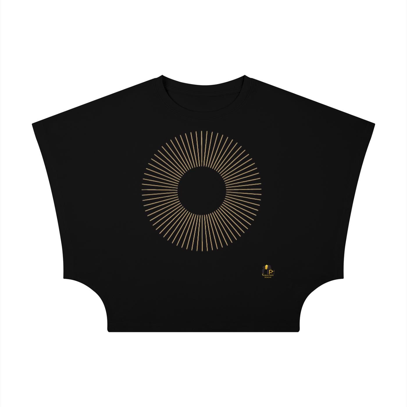 Nubian Luxe Dolman Graphic Crop Top