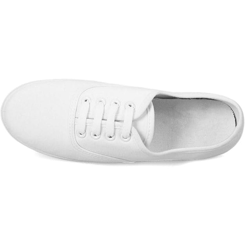Venus Celia Womens Size 7 Solid White Lace Up Basic Canvas Sneaker Tennis Shoes