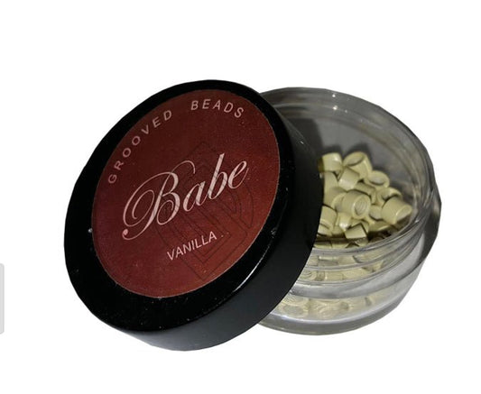 Babe 100 Pieces Grooved Beads Vanilla
