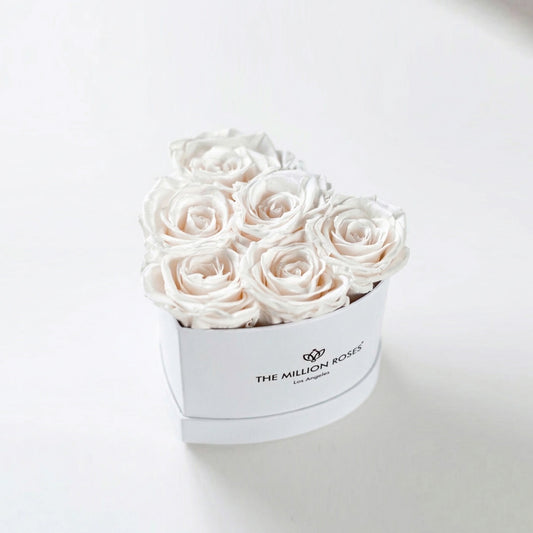 Baby Heart White Box | White Roses