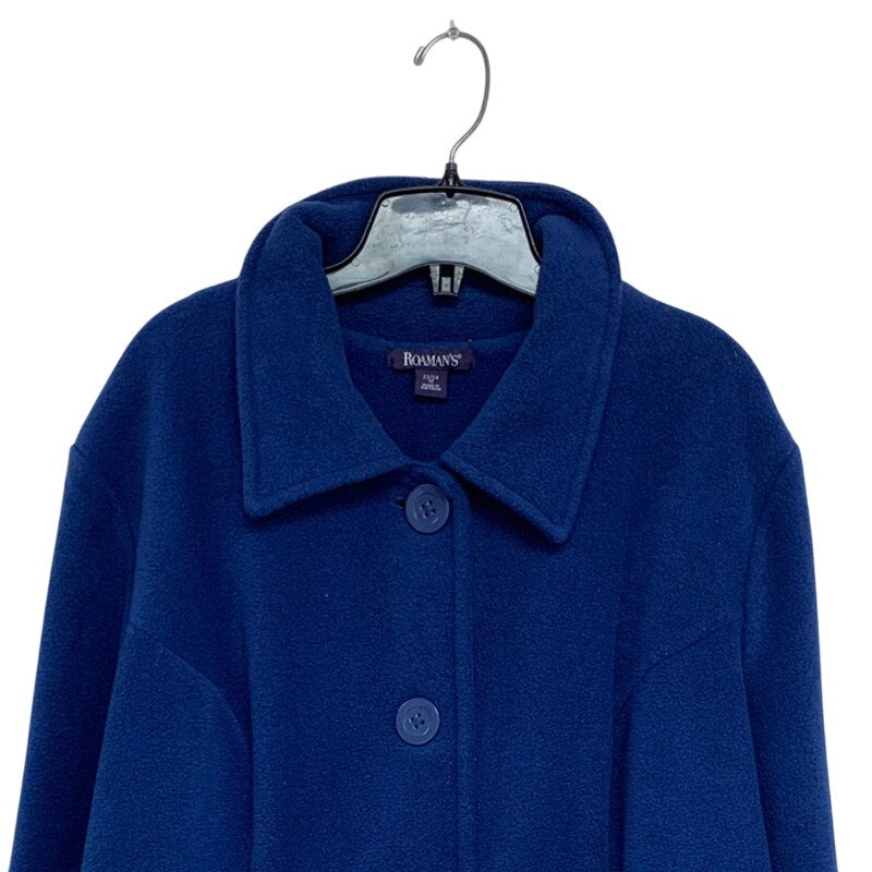 Romans Womens 1X (22/24) 100% Polyester Long Sleeve Button Up Collared Coat