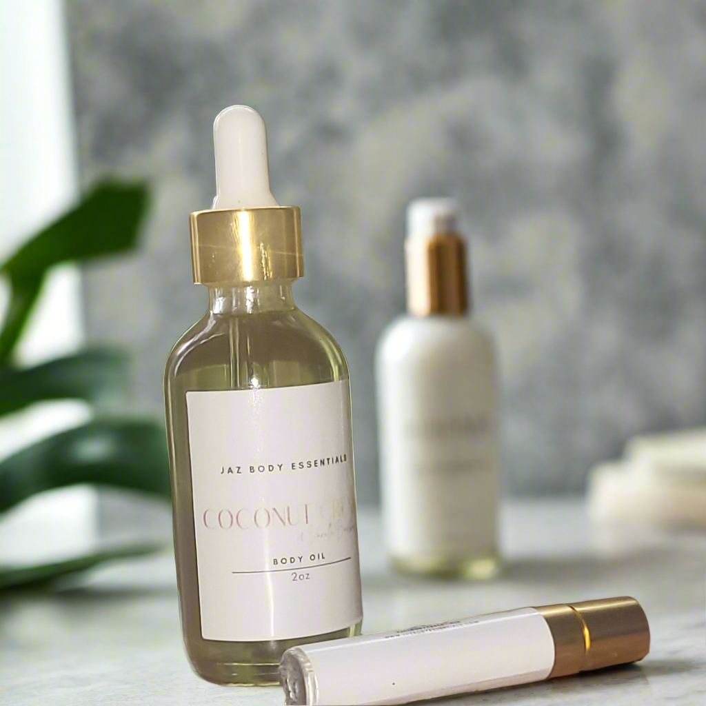 Coconut Cream & Vanilla Bourbon Latte Body Oil & Perfume Set-2