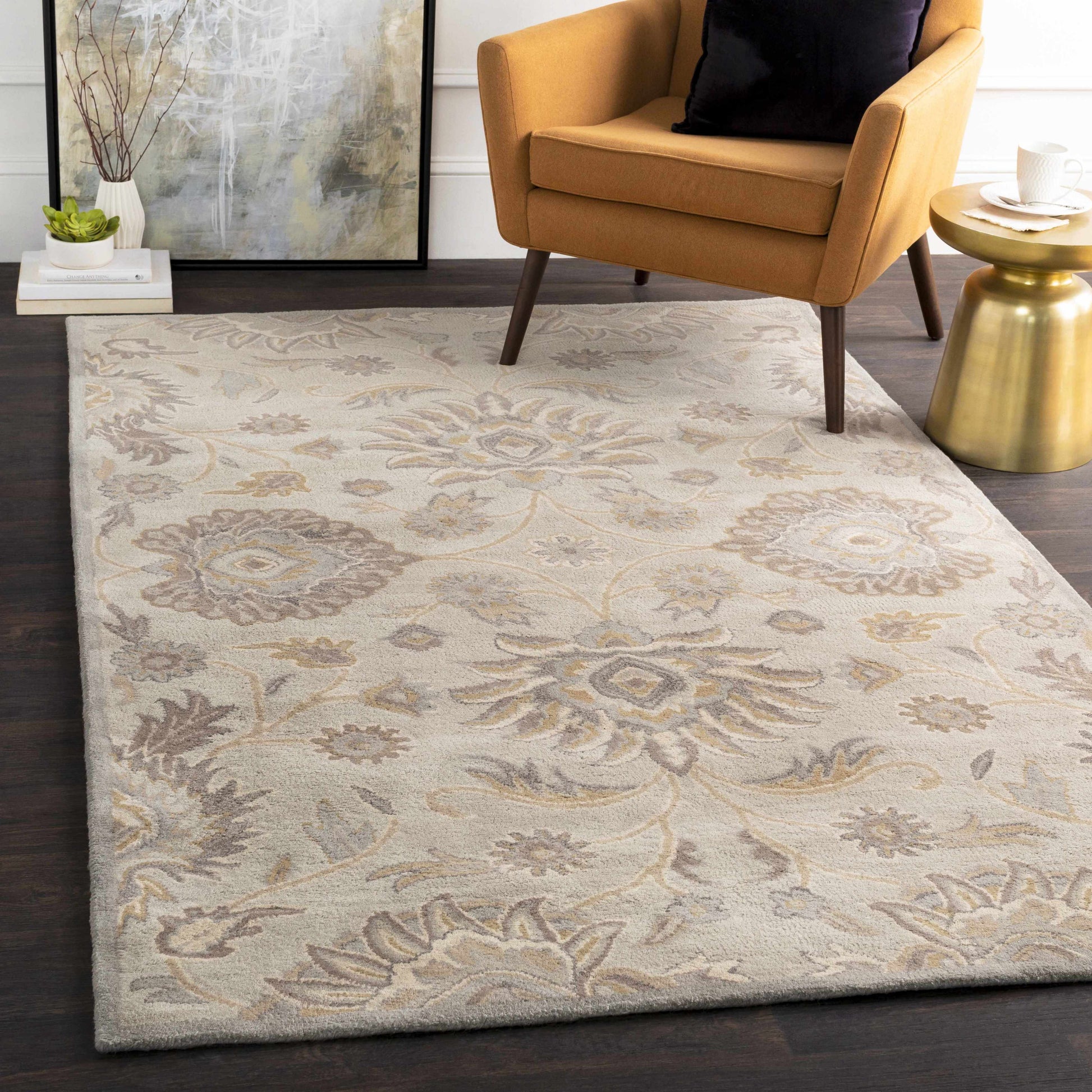 Conesus 1192 Hand Tufted Ivory&Taupe Wool Rug-1