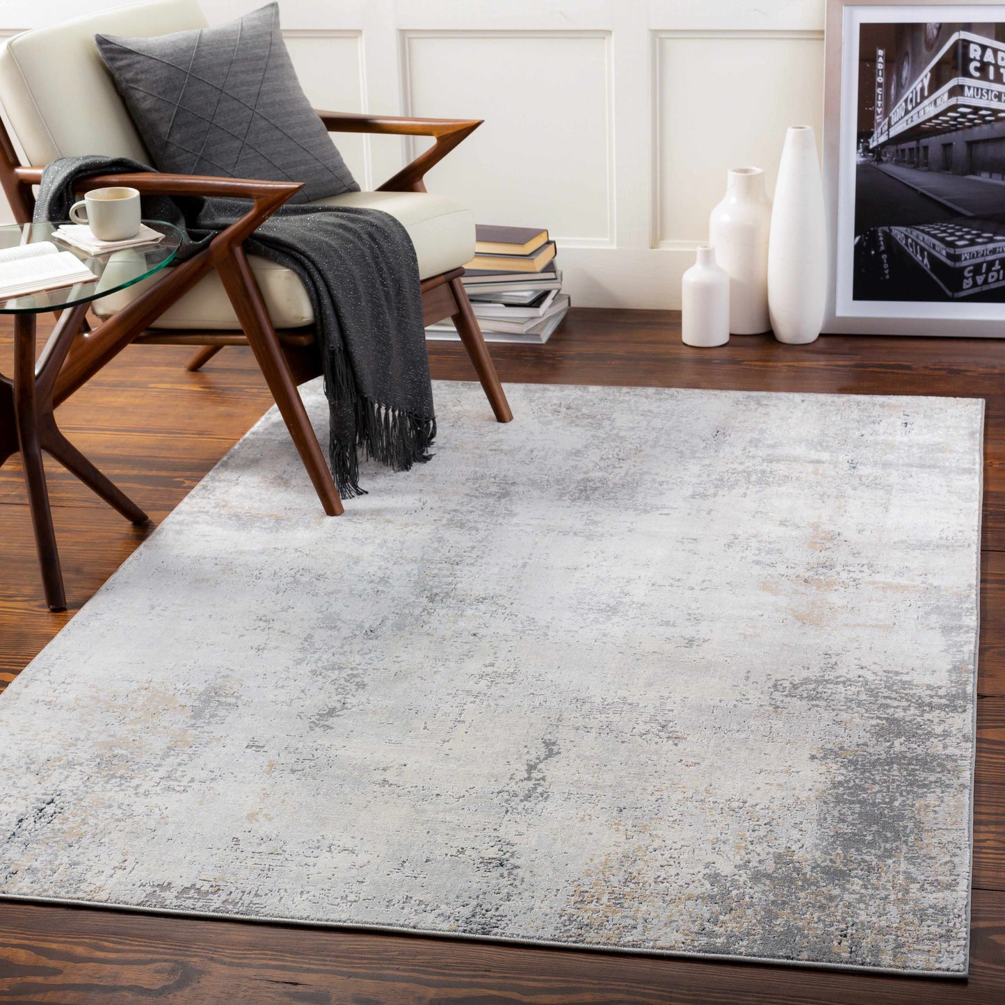 Baranduda Abstract Gray Luxe Rug-1