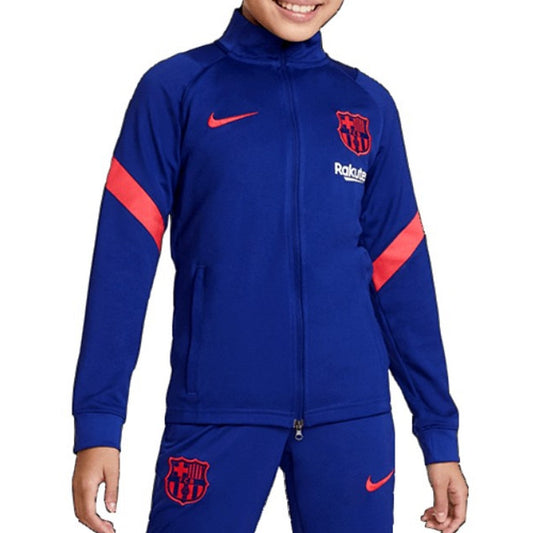 Kids - FC Barcelona blue presentation Soccer tracksuit 2021 - Nike-0