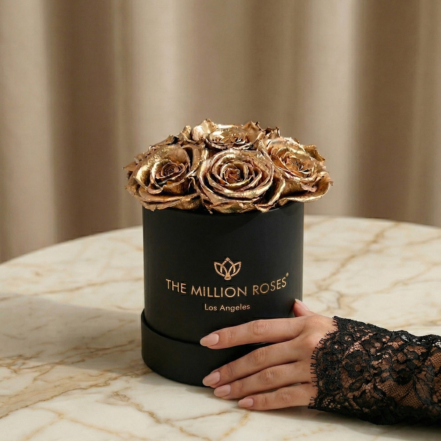 Basic Black Box | Gold Roses