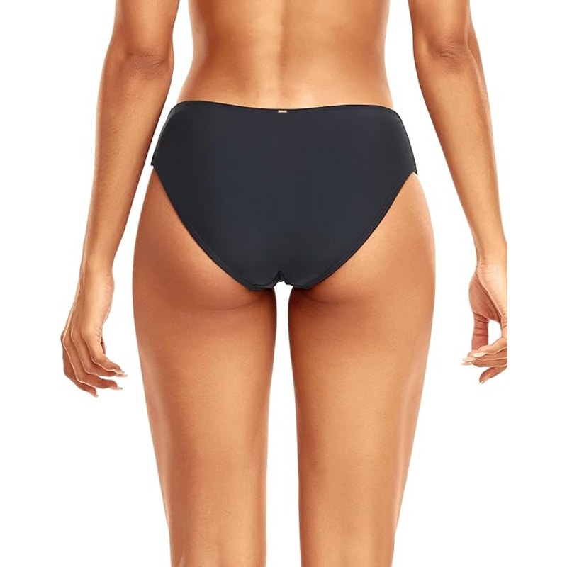NWT New Zmart Womens Small Black Side Cutout Low Rise Bikini Bottoms ONLY