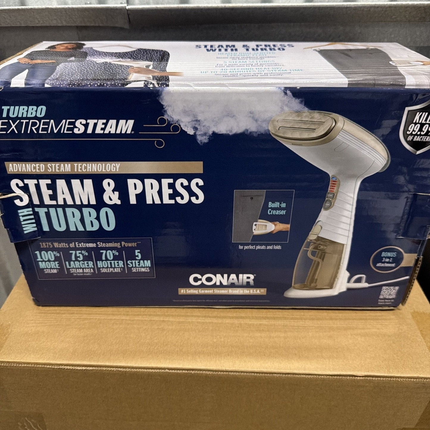 Conair Turbo ExtremeSteam Handheld Fabric Steamer - White