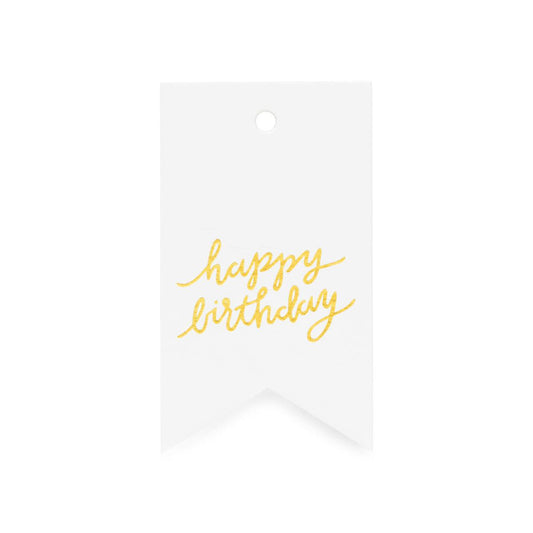 Sugar Paper - Gold 'Happy Birthday' Gift Tag (1CT)