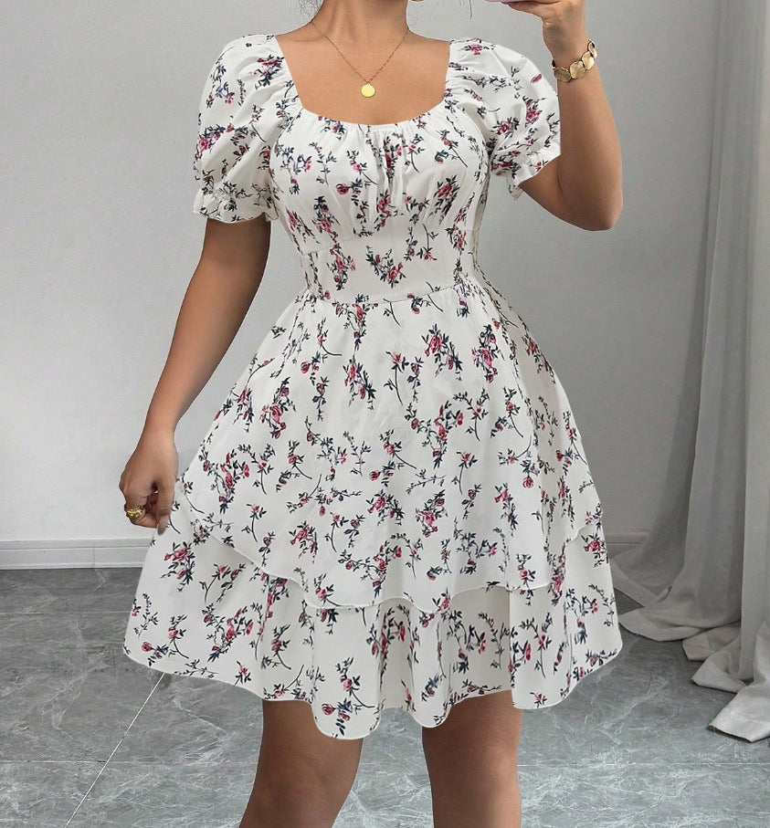 Ditsy Floral Two-Piece Set – Crop Top & Mini Skirt Summer Outfit