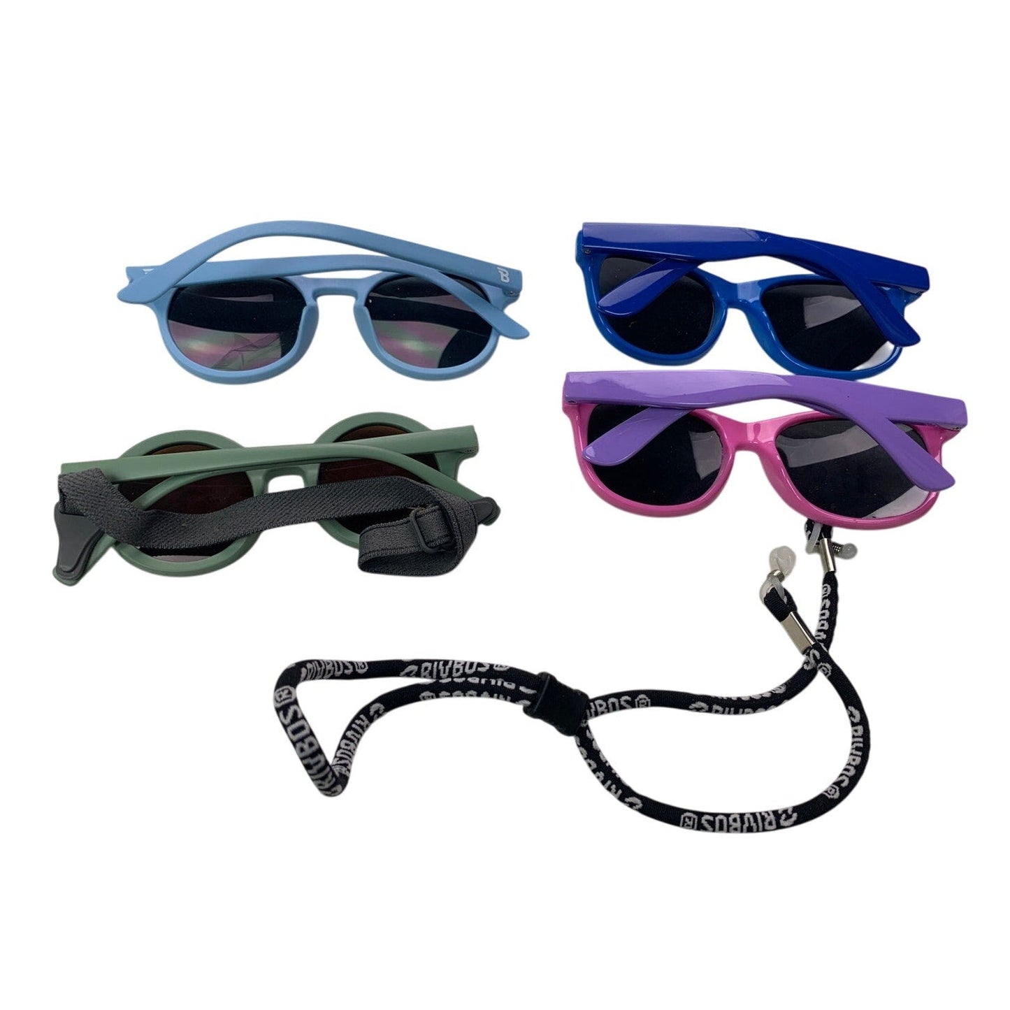 Toddler Kids Polarized UV Protection Flexible Rubber Sunglasses Shades w Strap