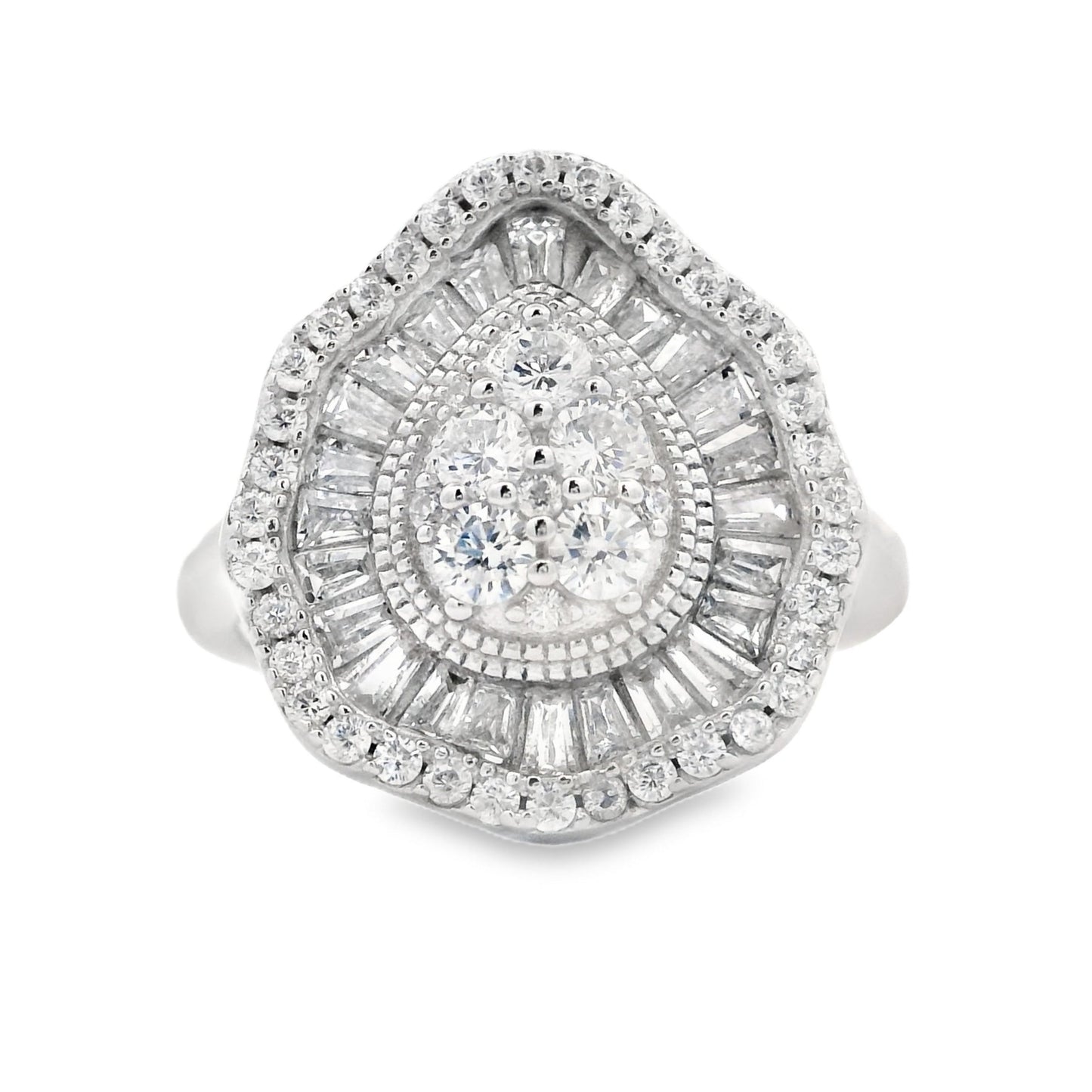 Cubic Zirconium Ring Sterling Silver