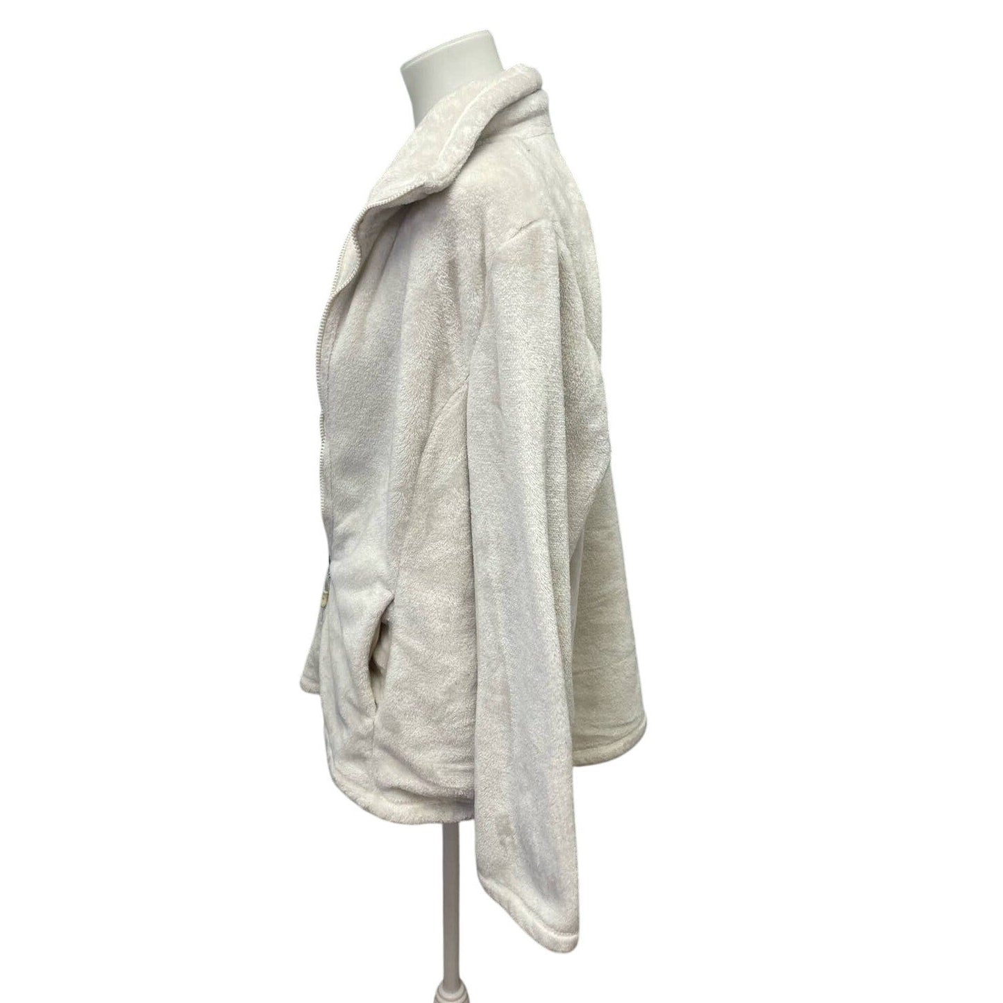 HeatKeep Womens XL Super Soft Full Zip 100% Polyester Fleece Jacket w Pockets