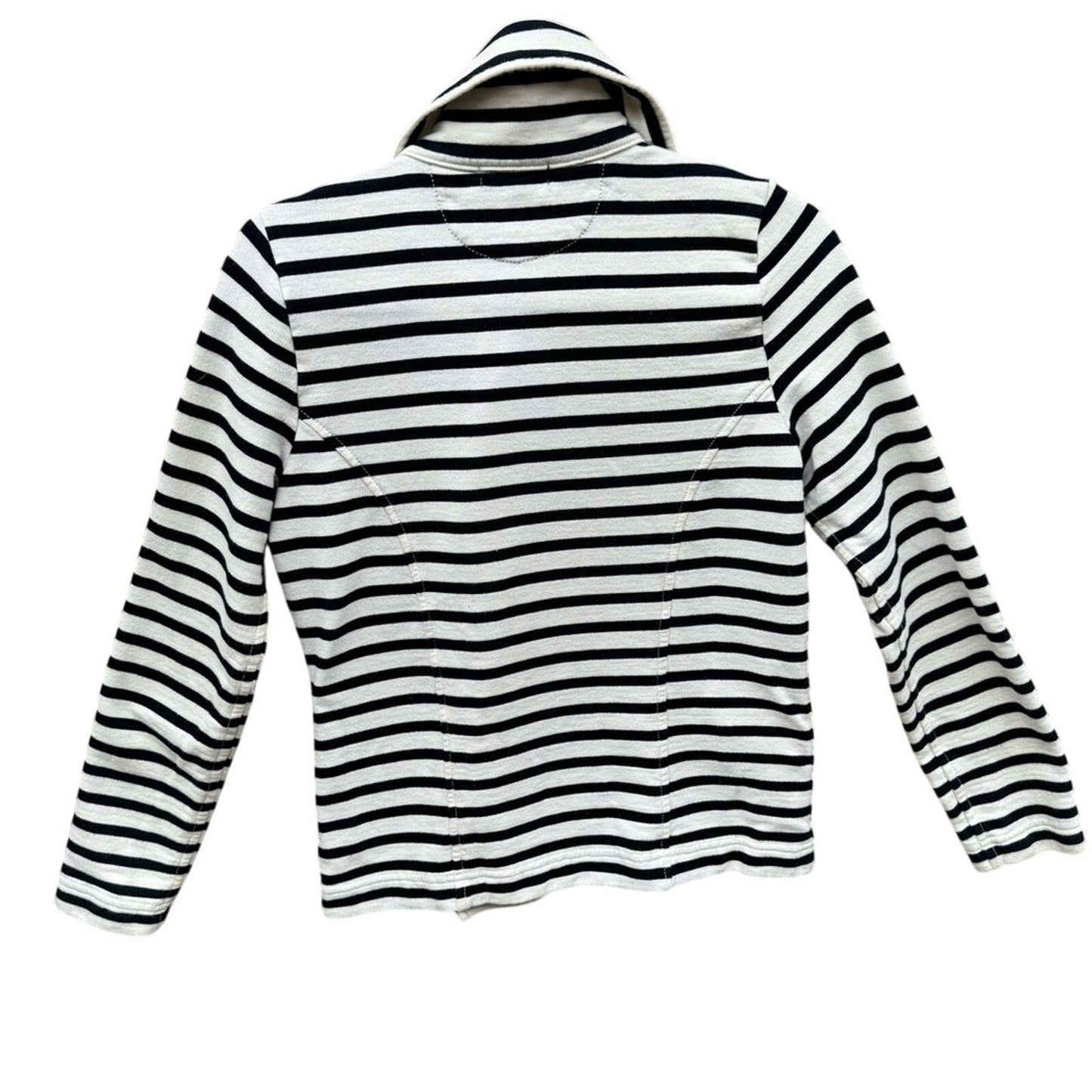 Lauren Ralph Lauren Womens Medium Navy Striped Long Sleeve Button Up Jacket