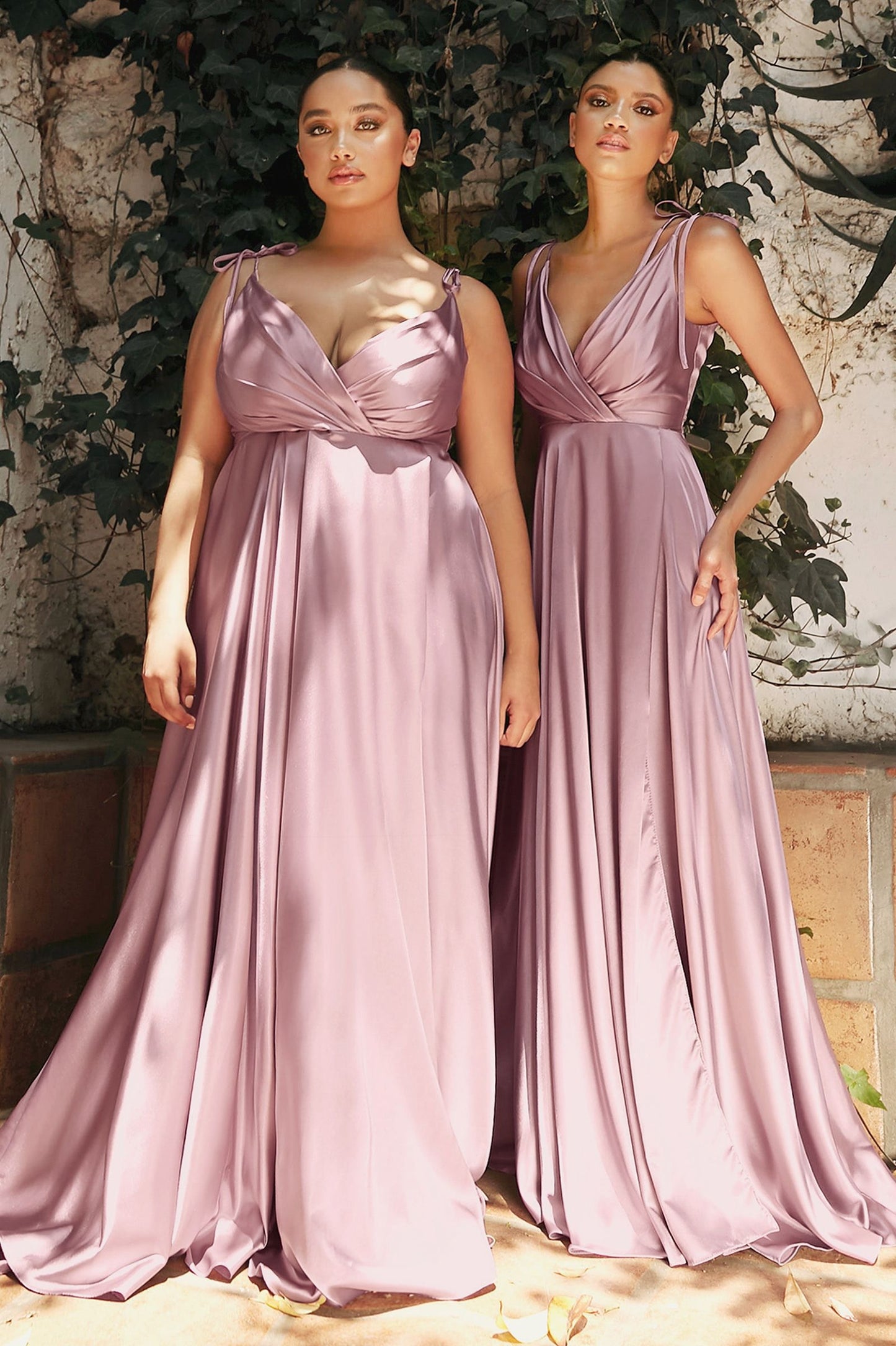 Flowy Satin A-Line Gown-8