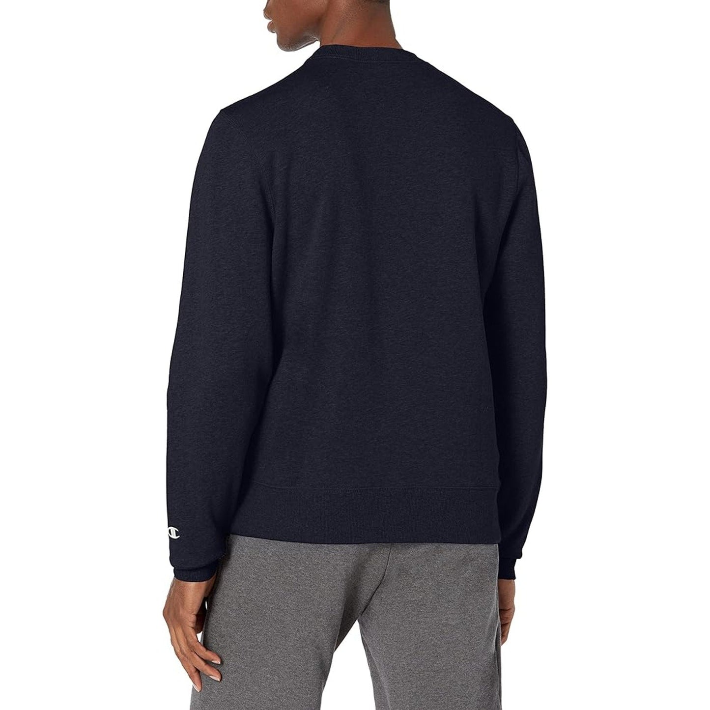 New Champion Unisex Medium Navy Pullover Sweatshirt w Bonus Plaid Flannel Hoodie
