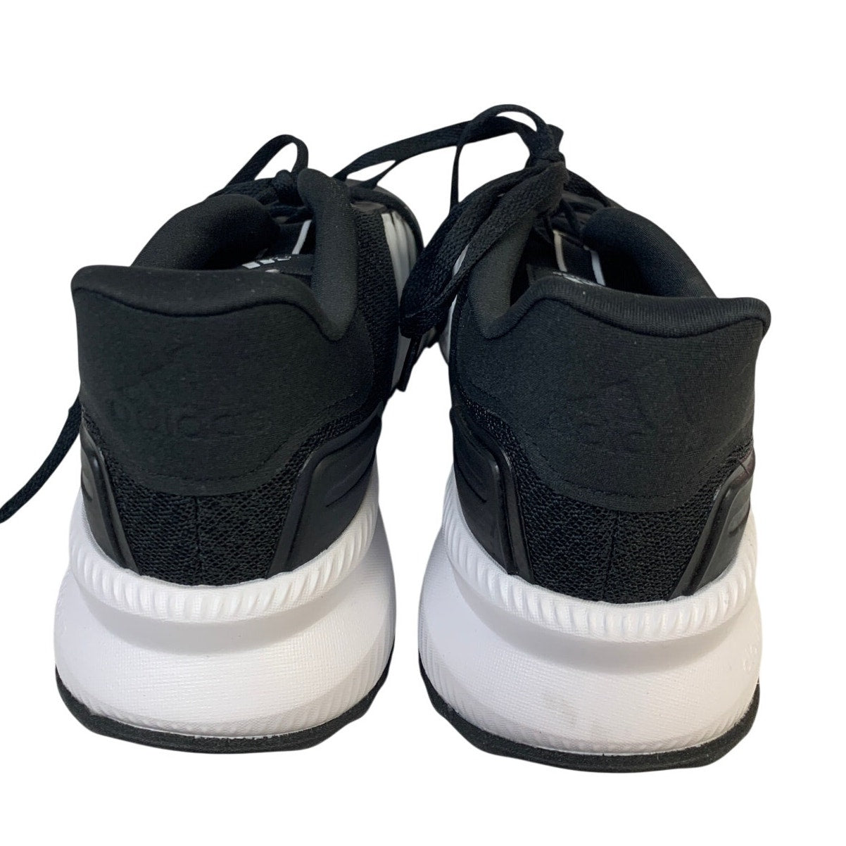 Adidas Mens Size 8.5 Black White Sneaker Lace Up Low Top Round Toe Athletic Shoes