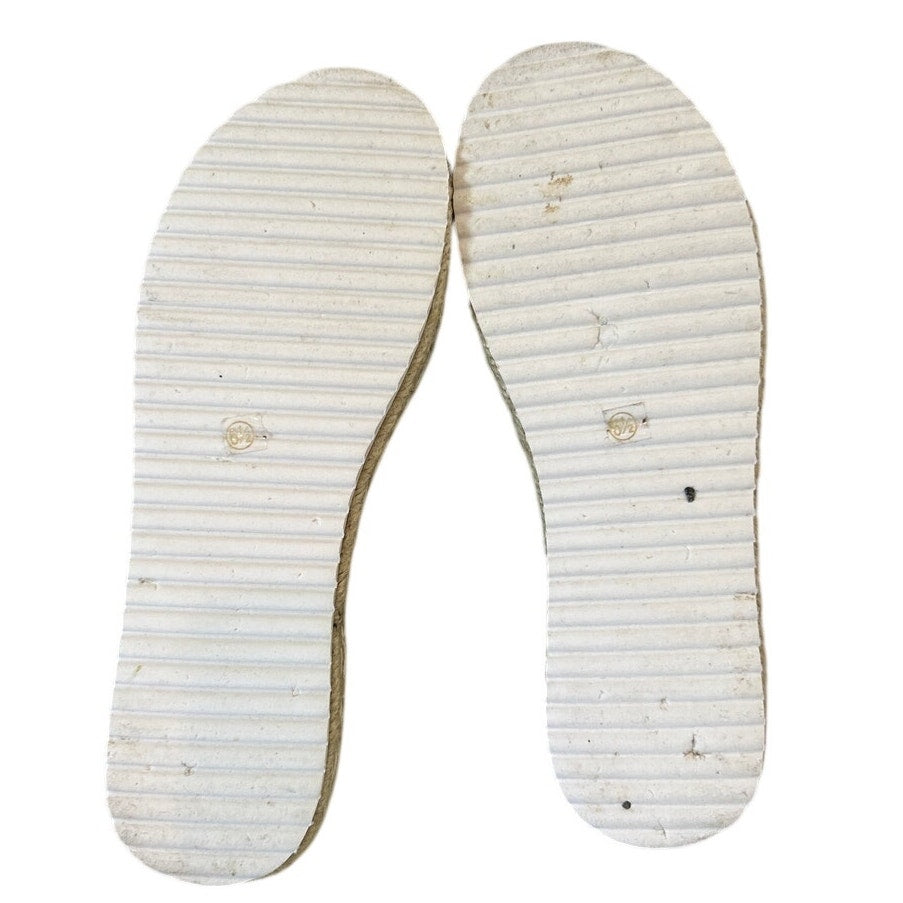 Laicigo Womens Size 6.5 Tan 2.25" Platform Espadrille Open Toe Flip Flop Shoes