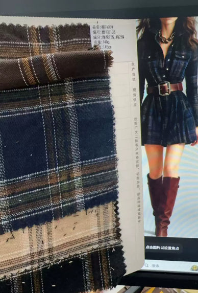 Plaid Collared Sleeveless Fitted Waist Dress