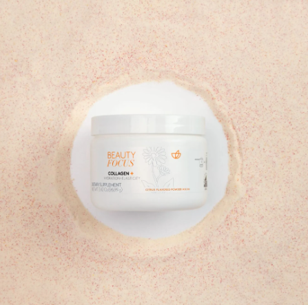 3 PACK - Beauty Focus® Powder Mix-In Collagen+ Citrus - includes Free 16oz Glass Jar with Lids and Straw-4