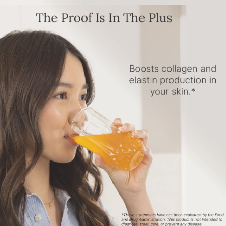 3 PACK - Beauty Focus® Powder Mix-In Collagen+ Citrus - includes Free 16oz Glass Jar with Lids and Straw-3
