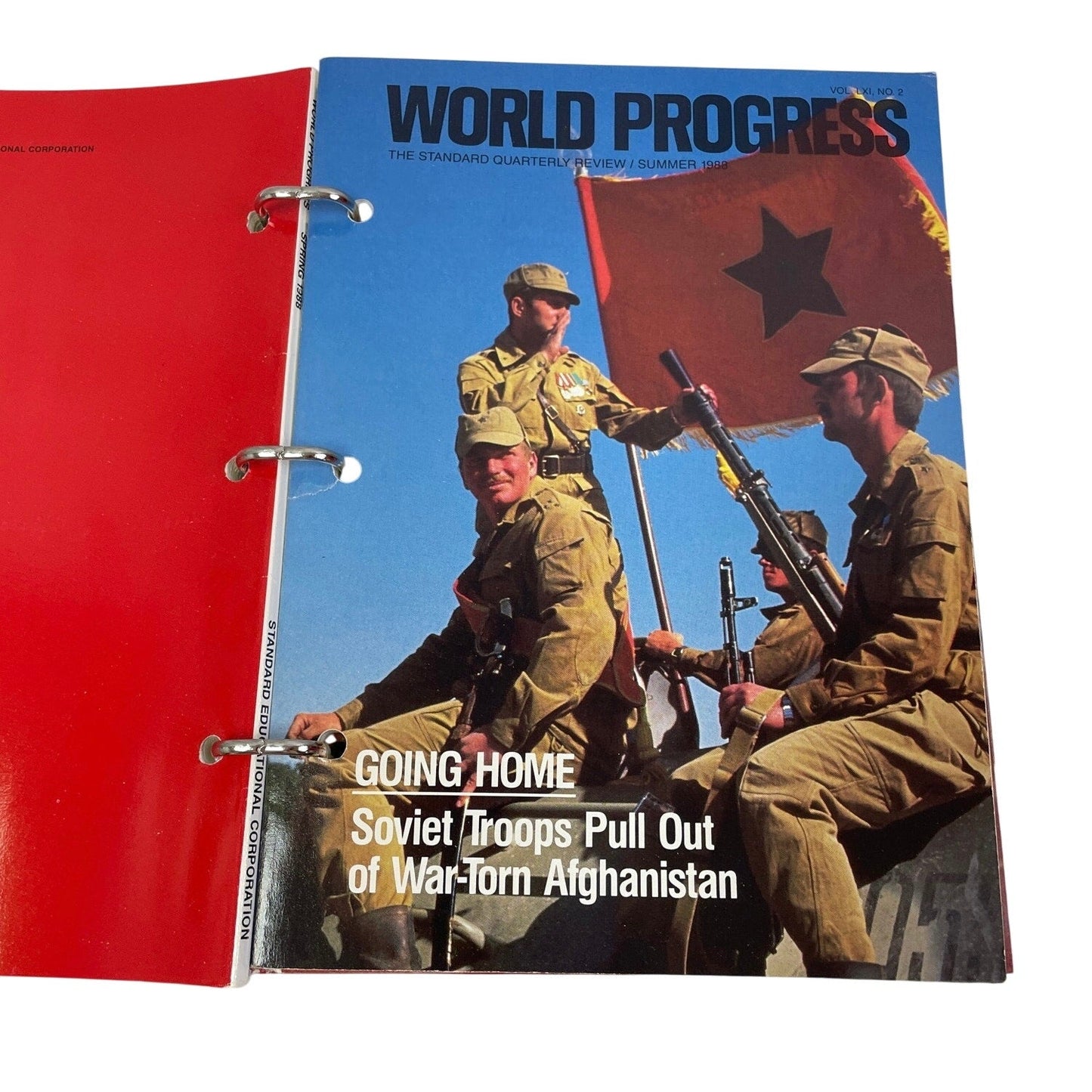 Vintage 1988 World Progress Yearbook Binder Bush Quayle Afghan War Collection