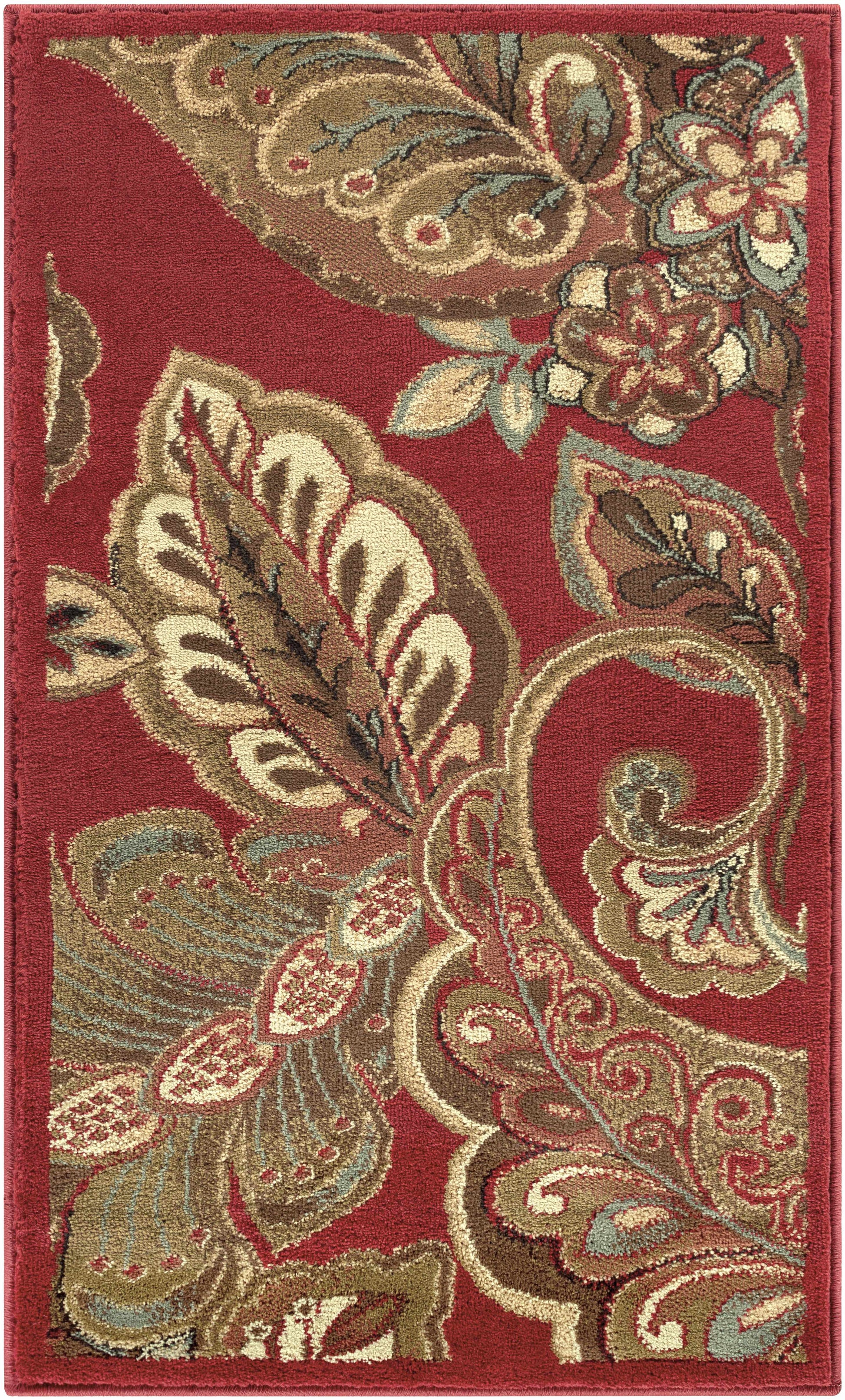 Beedeville Red Floral Rug-5