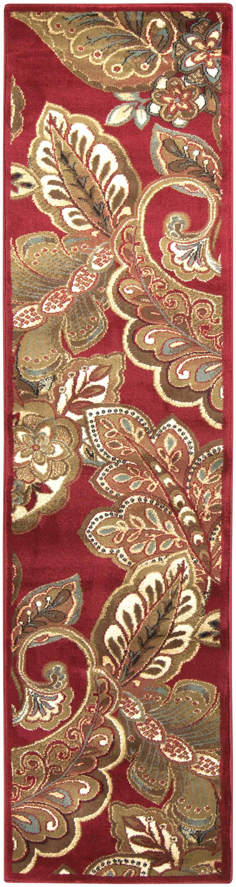Beedeville Red Floral Rug-8