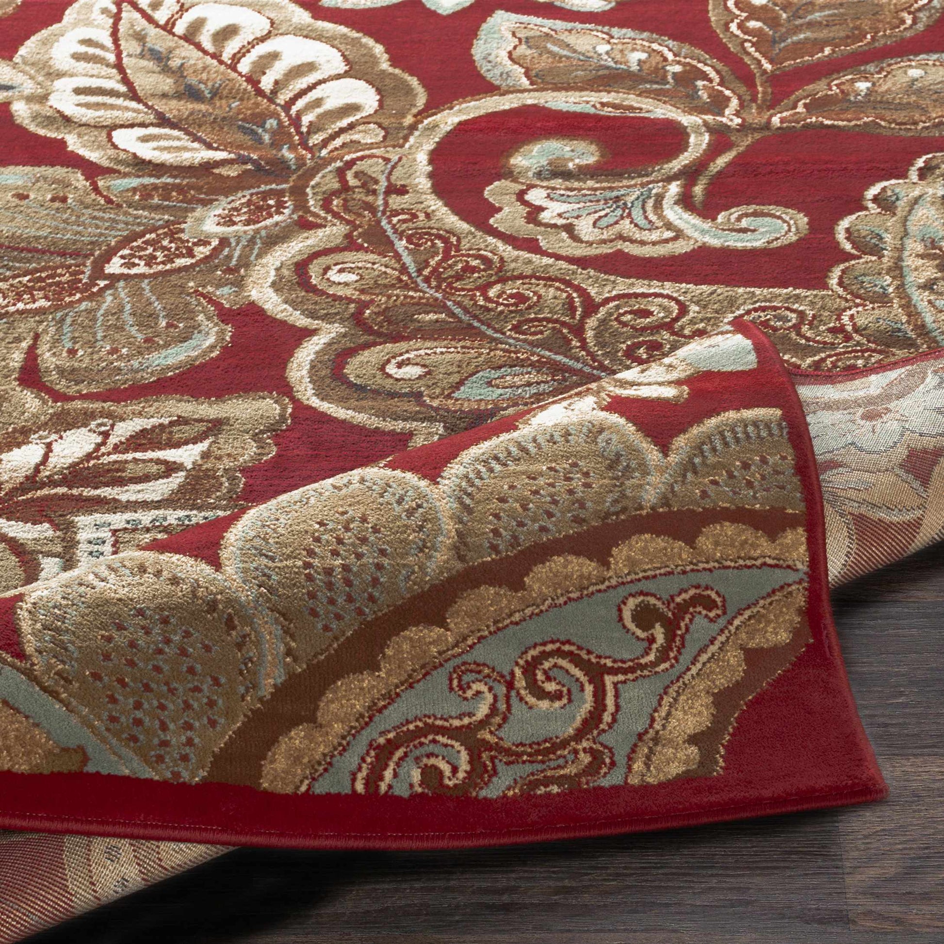 Beedeville Red Floral Rug-4