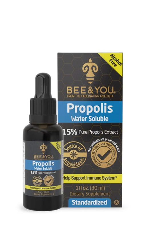 Bee&You Propolis Water Soluble Extract- Natural Immune Support & Antioxidants oz