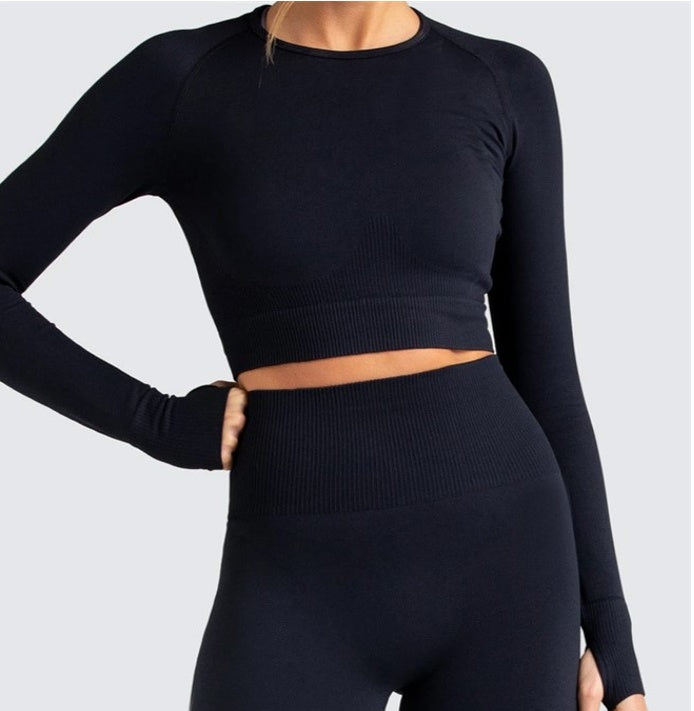 2-Piece Seamless High Elastic Yoga Suit