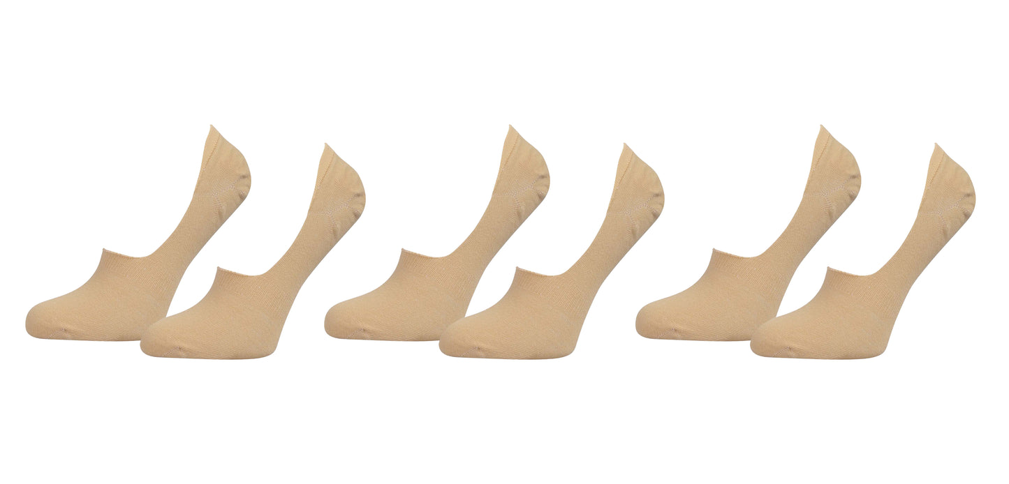 tittimitti® Women’s 98% Organic Cotton No-Show Socks 3-Pack – Breathable Non-Slip Invisible Socks