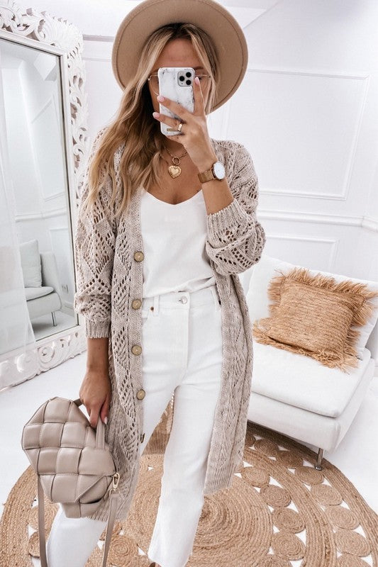 beige cardigan