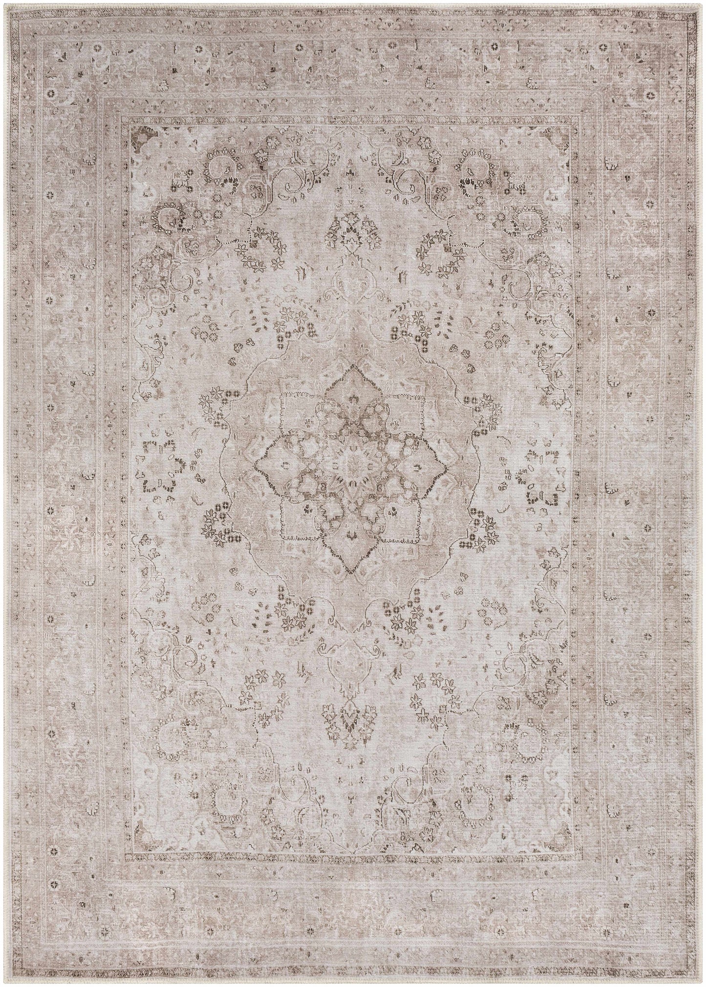 Bethany Vintage Flat Pile Washable Rug-1