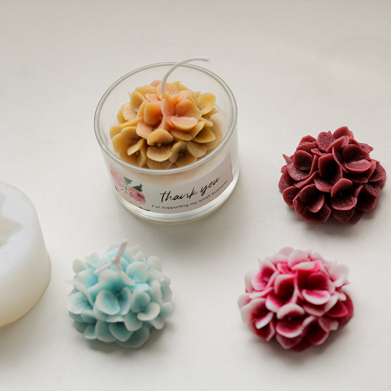 Hydrangea Shaped Handmade Candle Silicone Mold