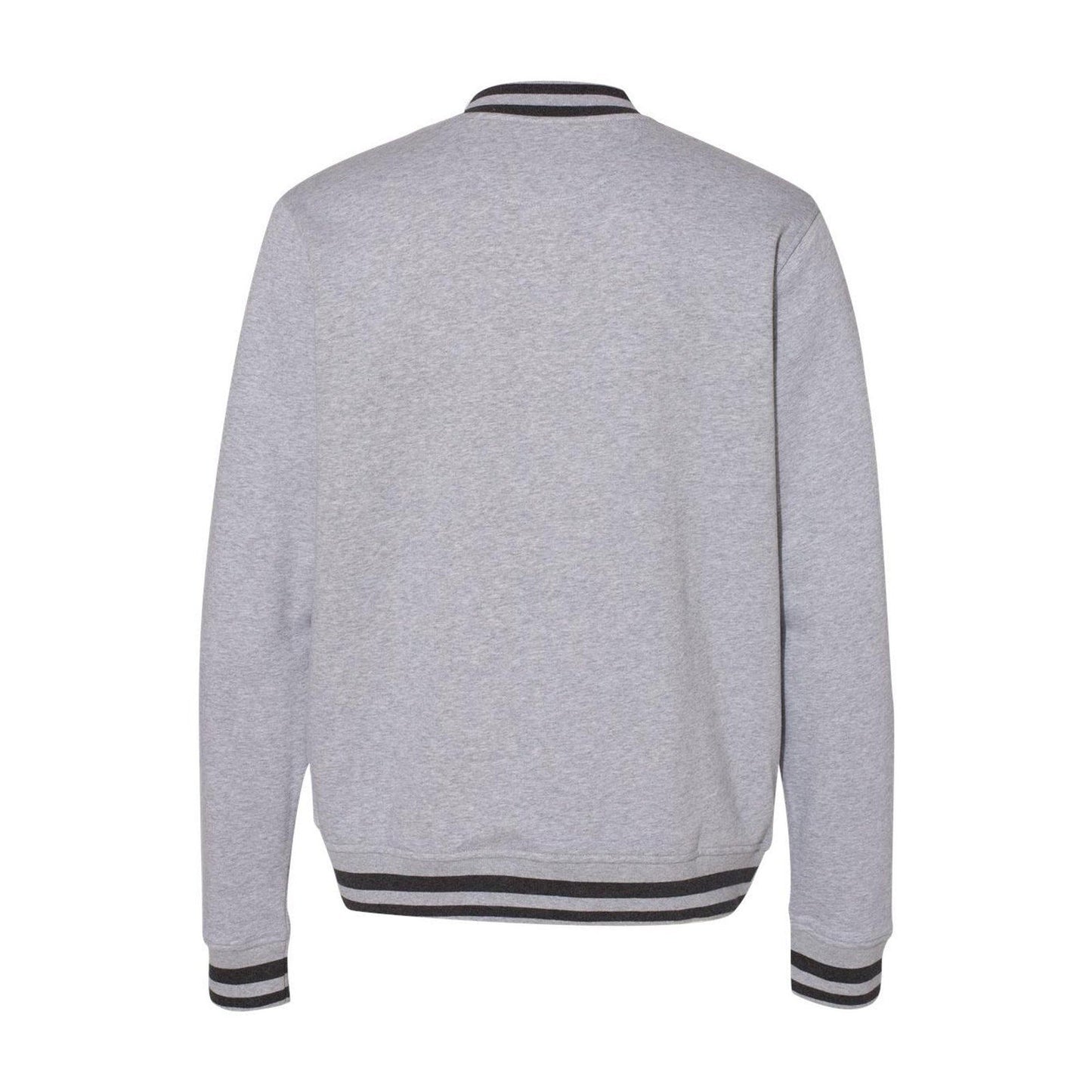 New Champion Mens Small Gray Snap Up PolyCotton Athletic Wear Bomber Jacket