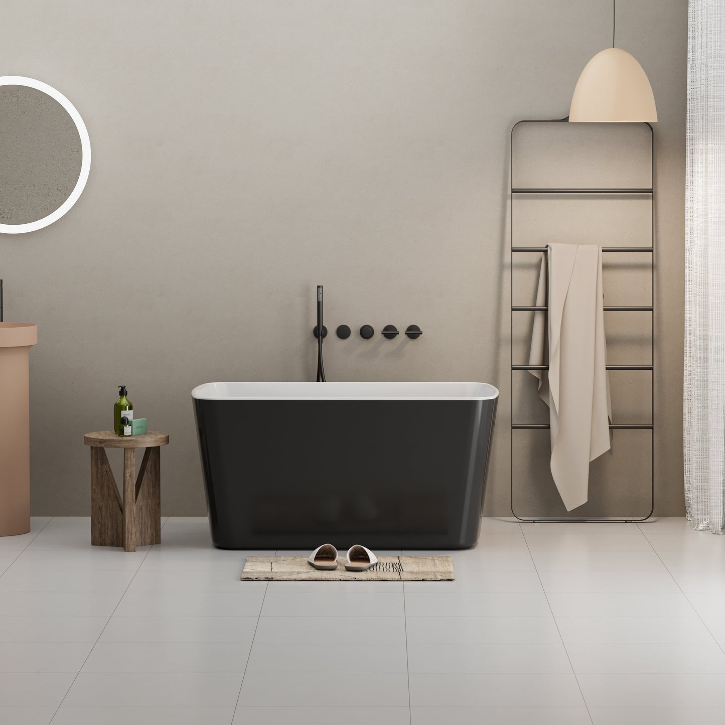 49" Acrylic Freestanding Soaking Bathtub