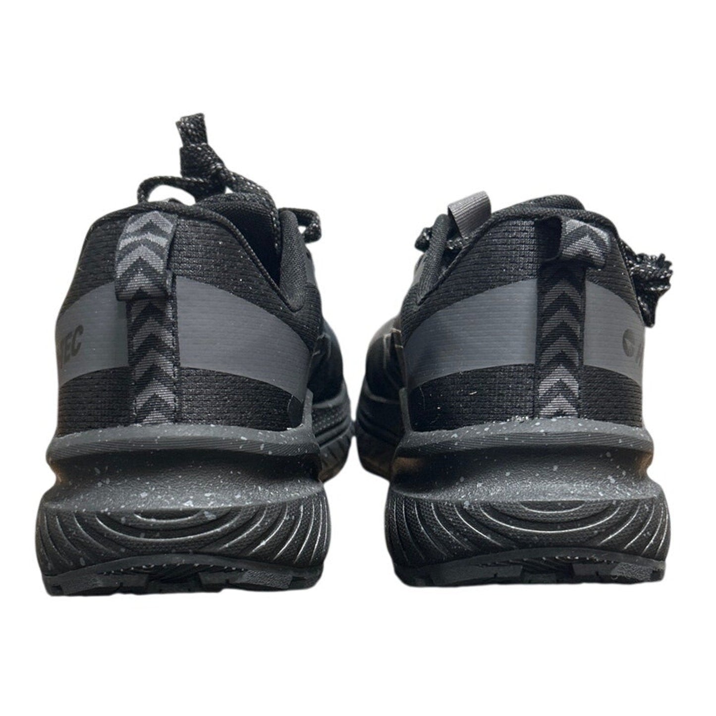 New In Box Hi-Tec Mens Size 12 Black Mesh Gray Speckled Lace Up Athletic Shoes