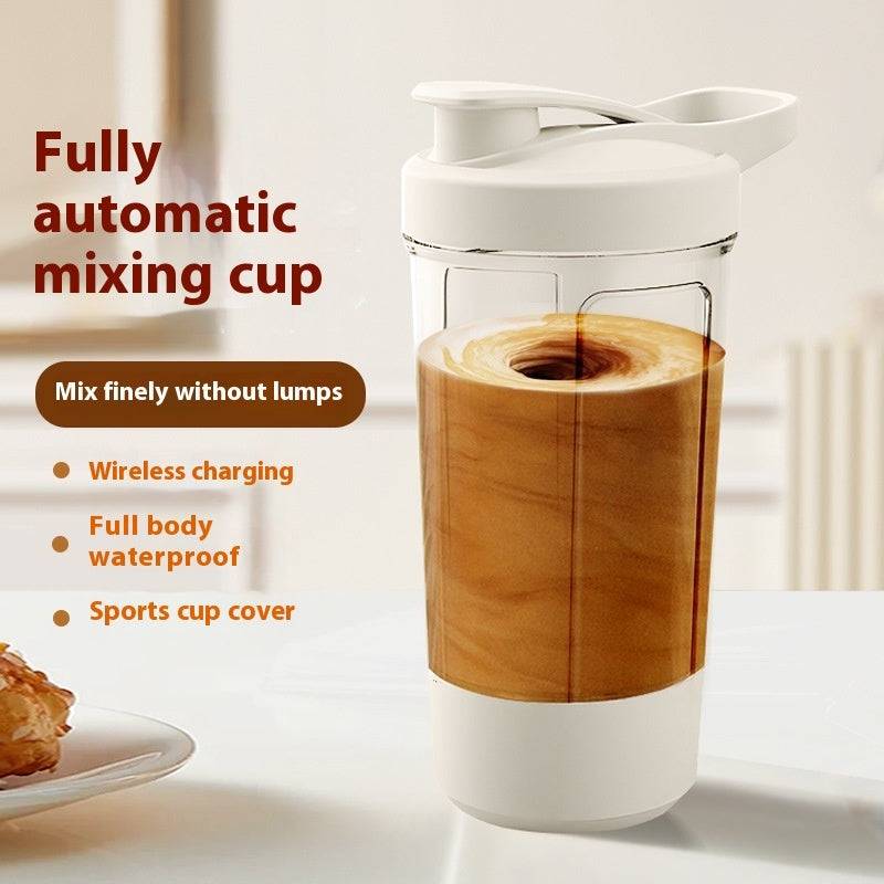 Electric Coffee & Protein Shaker Cup - 14oz, 1200mAh Battery, Automatic-3