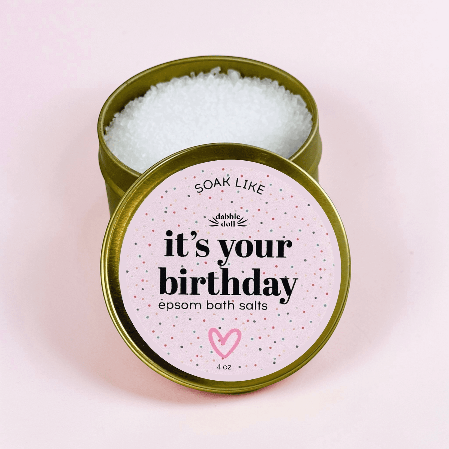 Bath Salts Birthday Gift, Epsom Salts Bath Soak