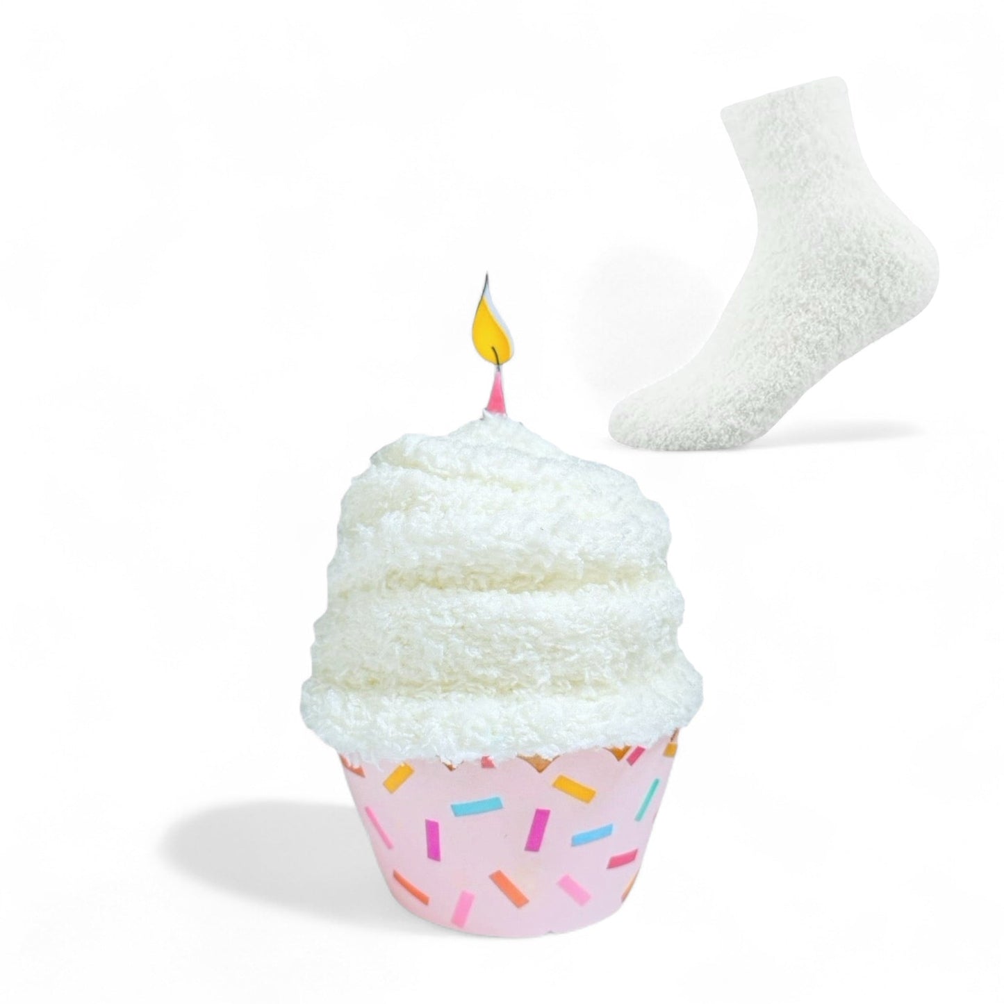 Birthday Cupcake Socks with Gift Box Surprise