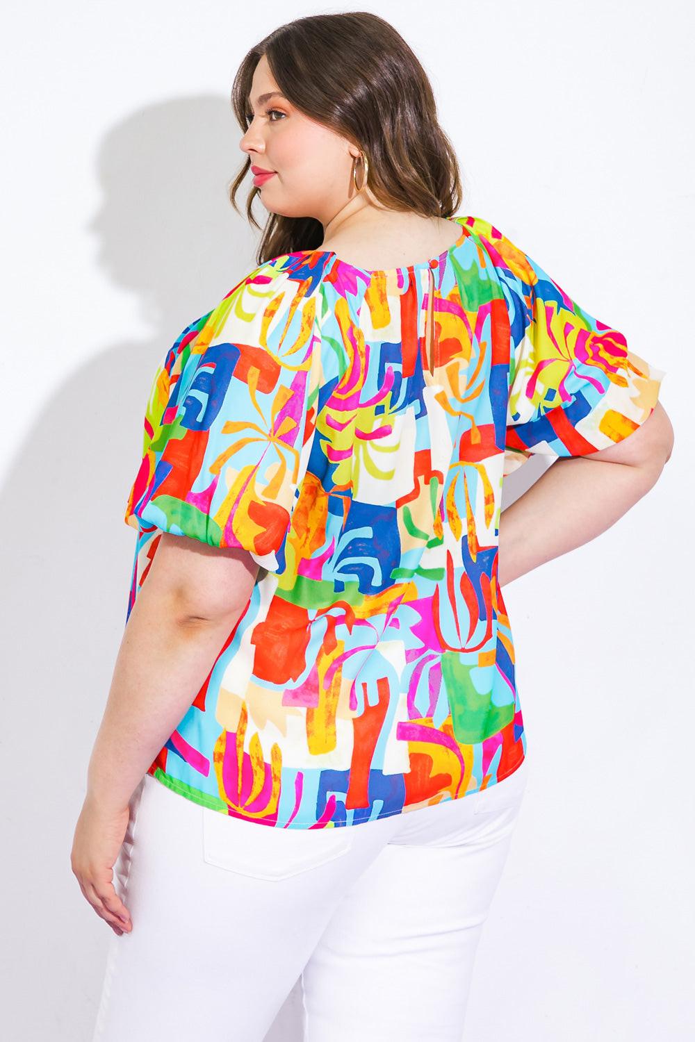 GRACEFUL BEAUTY WOVEN TOP