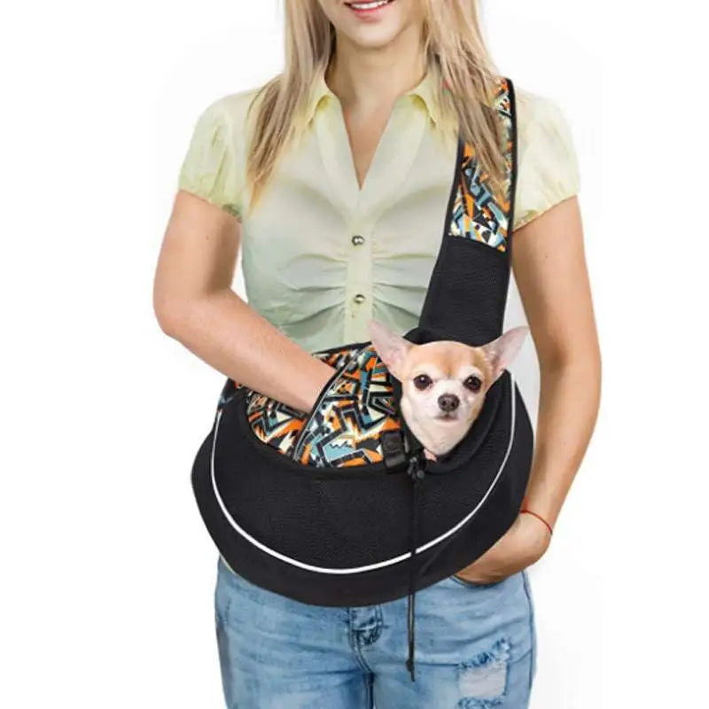 Black Mesh Carrying Pets Bag for Women