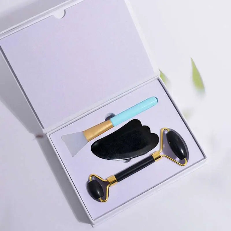 Black Obsidian Beauty Face Care Massage Jade Roller