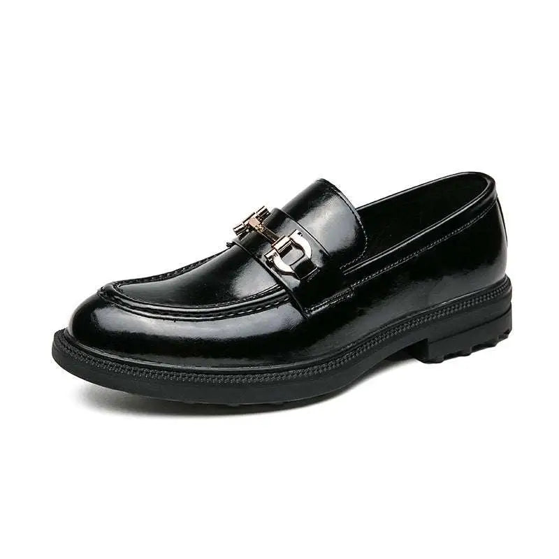 Black Patent Horsebit Loafers Male Fashion Formal Wear