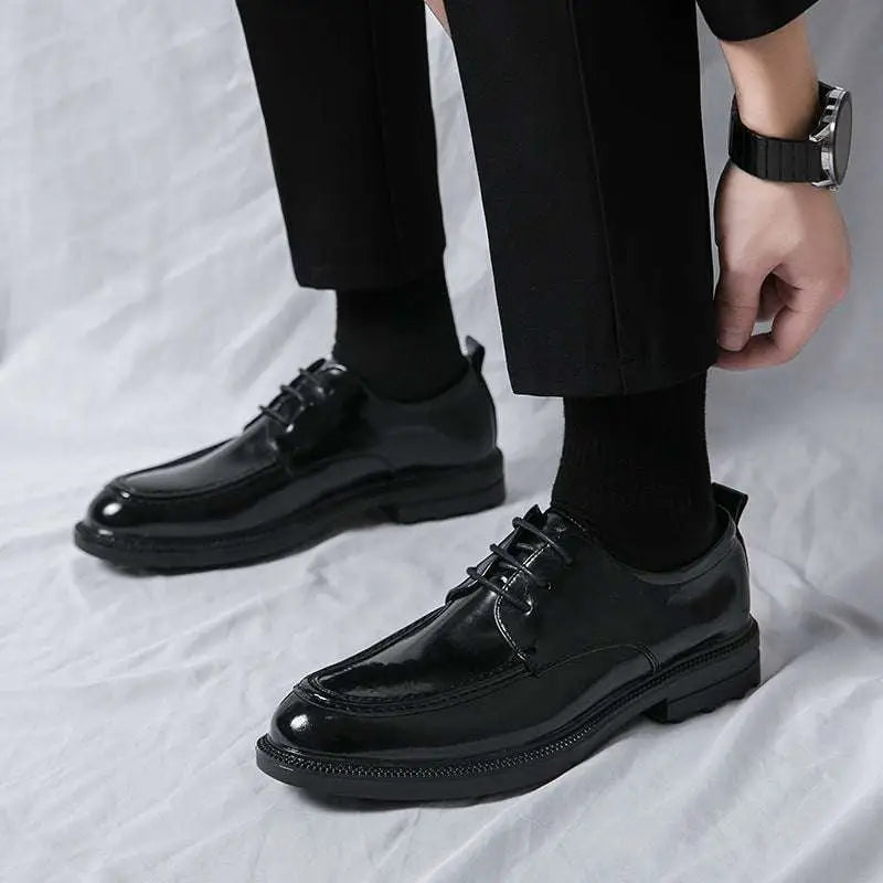 Black Patent Horsebit Loafers Male Fashion Formal Wear